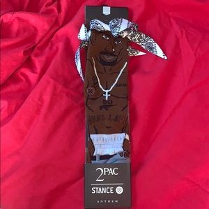 Stance 2Pac Graphic Socks - Red, Brown, White, Black